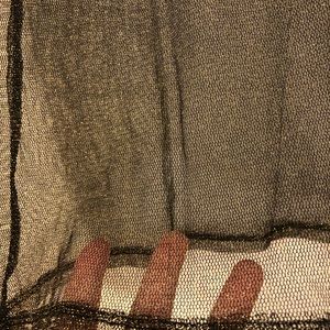 Sheer black and white sparkly top